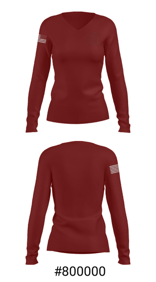 Women's Long Sleeve Vneck Shirt, John Handley High School Baseball, Baseball, Teamtime, Team time, sublimation, custom sports apparel, team uniforms, spirit wear, spiritwear, sports uniforms, custom shirts, team store, custom team store, fundraiser sports, apparel fundraiser