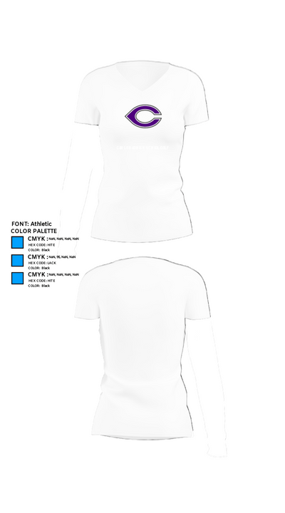 Carlsbad High School Golf 35652126 Women's Short Sleeve V-neck Shirt - 18
