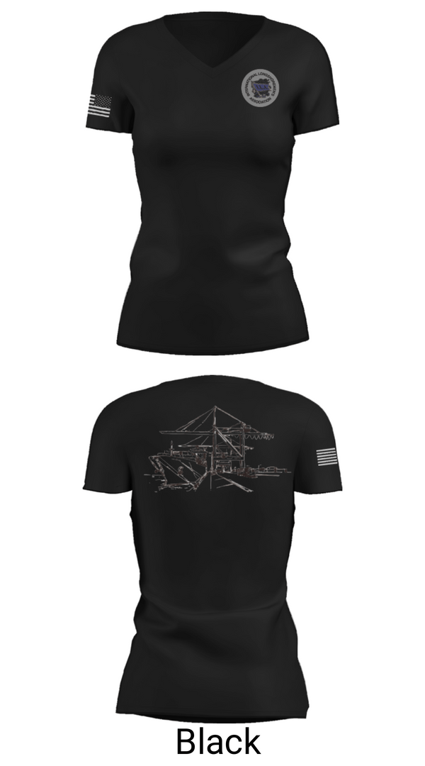 Womens Short Sleeve Vneck Shirt, Howland Hook Marine Terminal, , Teamtime, Team time, sublimation, custom sports apparel, team uniforms, spirit wear, spiritwear, sports uniforms, custom shirts, team store, custom team store, fundraiser sports, apparel fundraiser