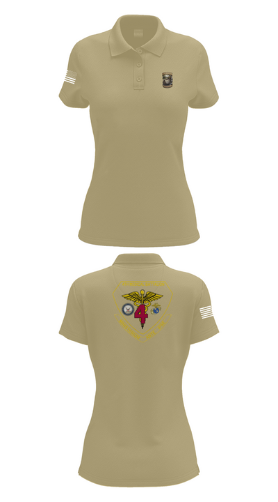 4th Med Battalion 81744782 Women's Short Sleeve Performance Polo  - 95