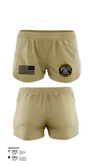 Womens Shorts, Chesterfield County Sheriff Office, Police, Teamtime, Team time, sublimation, custom sports apparel, team uniforms, spirit wear, spiritwear, sports uniforms, custom shirts, team store, custom team store, fundraiser sports, apparel fundraiser