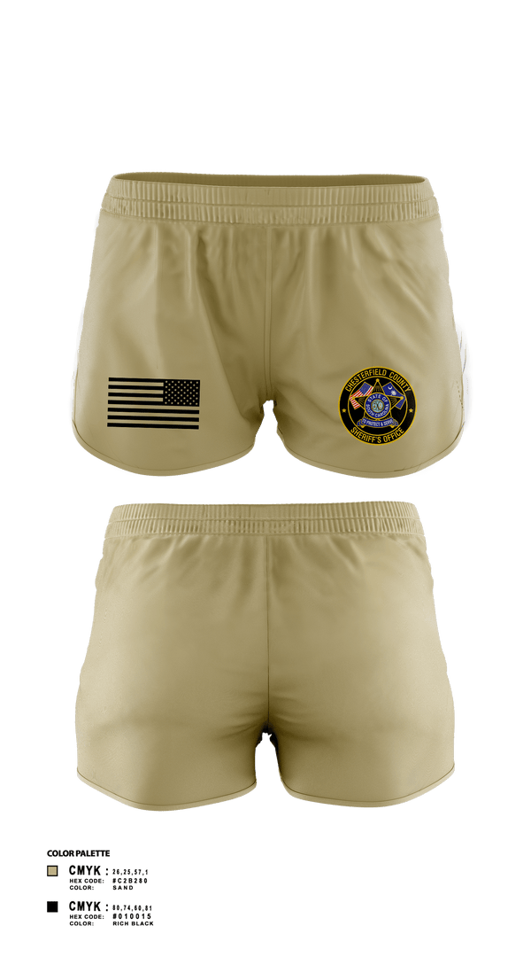 Womens Shorts, Chesterfield County Sheriff Office, Police, Teamtime, Team time, sublimation, custom sports apparel, team uniforms, spirit wear, spiritwear, sports uniforms, custom shirts, team store, custom team store, fundraiser sports, apparel fundraiser