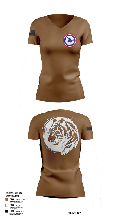312th HR CO, A1 Postal 64167397 Women's Short Sleeve V-neck Shirt - 144
