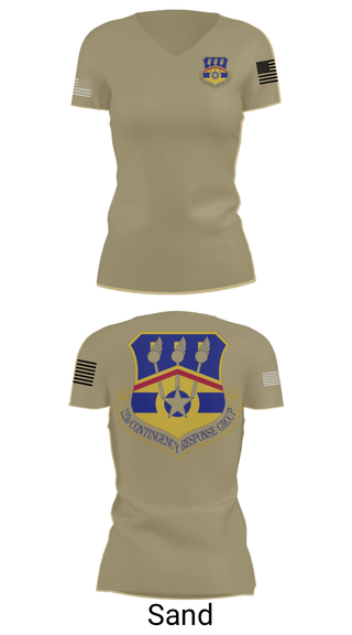 Women's Short Sleeve Vneck Shirt, 123d Contingency Response Group, Air Force, Teamtime, Team time, sublimation, custom sports apparel, team uniforms, spirit wear, spiritwear, sports uniforms, custom shirts, team store, custom team store, fundraiser sports, apparel fundraiser