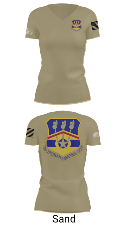 123d Contingency Response Group 43251587 Women's Short Sleeve V-neck Shirt - 49