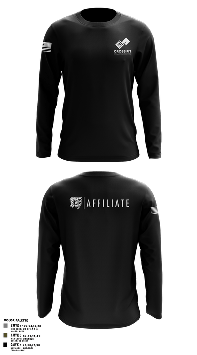 CrossFit Diamond Steel 93169712 Long Sleeve Performance Shirt - 3