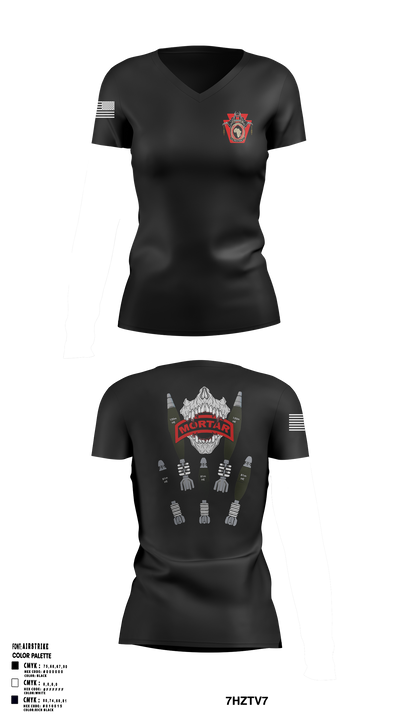 Mortar 1-111 Women's Short Sleeve V-neck Shirt - 4 (1)