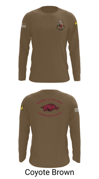 Long Sleeve Performance Shirt, University of Arkansas Army ROTC - Razorback Battalion, Army, Teamtime, Team time, sublimation, custom sports apparel, team uniforms, spirit wear, spiritwear, sports uniforms, custom shirts, team store, custom team store, fundraiser sports, apparel fundraiser