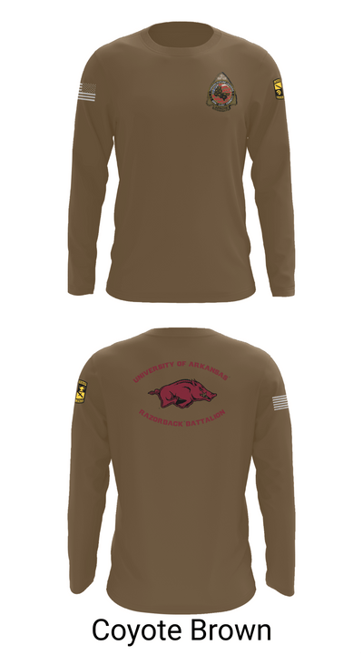 University of Arkansas Army ROTC - Razorback Battalion 15416563 Long Sleeve Performance Shirt - 6