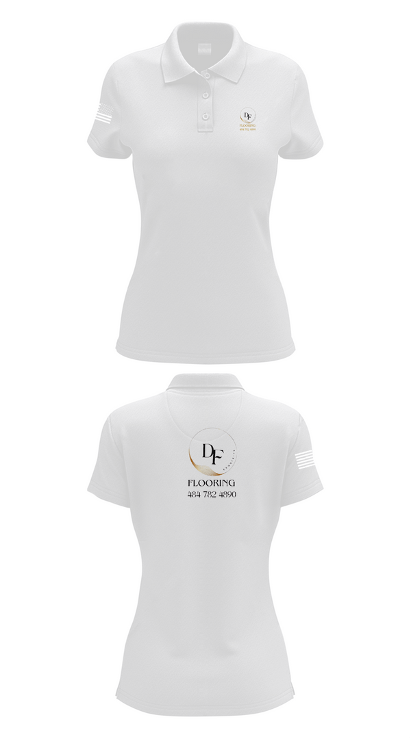 Womens Short Sleeve Performance Polo, DF EXQUISITE FLOORING, , Teamtime, Team time, sublimation, custom sports apparel, team uniforms, spirit wear, spiritwear, sports uniforms, custom shirts, team store, custom team store, fundraiser sports, apparel fundraiser