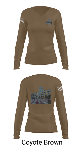 Womens Long Sleeve Vneck Shirt 1, Palmetto Battlion, Army, Teamtime, Team time, sublimation, custom sports apparel, team uniforms, spirit wear, spiritwear, sports uniforms, custom shirts, team store, custom team store, fundraiser sports, apparel fundraiser