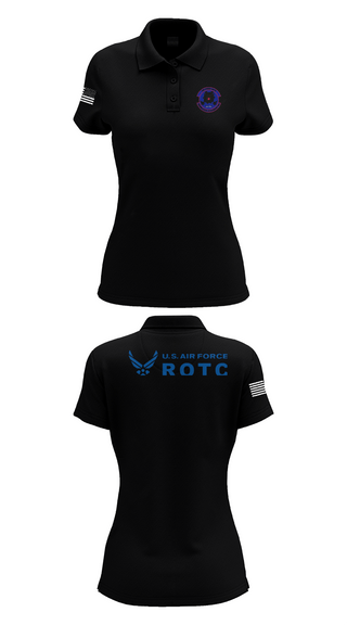 Womens Short Sleeve Performance Polo, Detachment 035, Air Force, Teamtime, Team time, sublimation, custom sports apparel, team uniforms, spirit wear, spiritwear, sports uniforms, custom shirts, team store, custom team store, fundraiser sports, apparel fundraiser