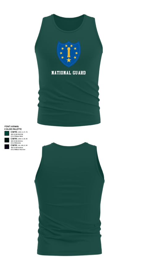 Tank Top, 54th Troop Command, National Guard, Teamtime, Team time, sublimation, custom sports apparel, team uniforms, spirit wear, spiritwear, sports uniforms, custom shirts, team store, custom team store, fundraiser sports, apparel fundraiser