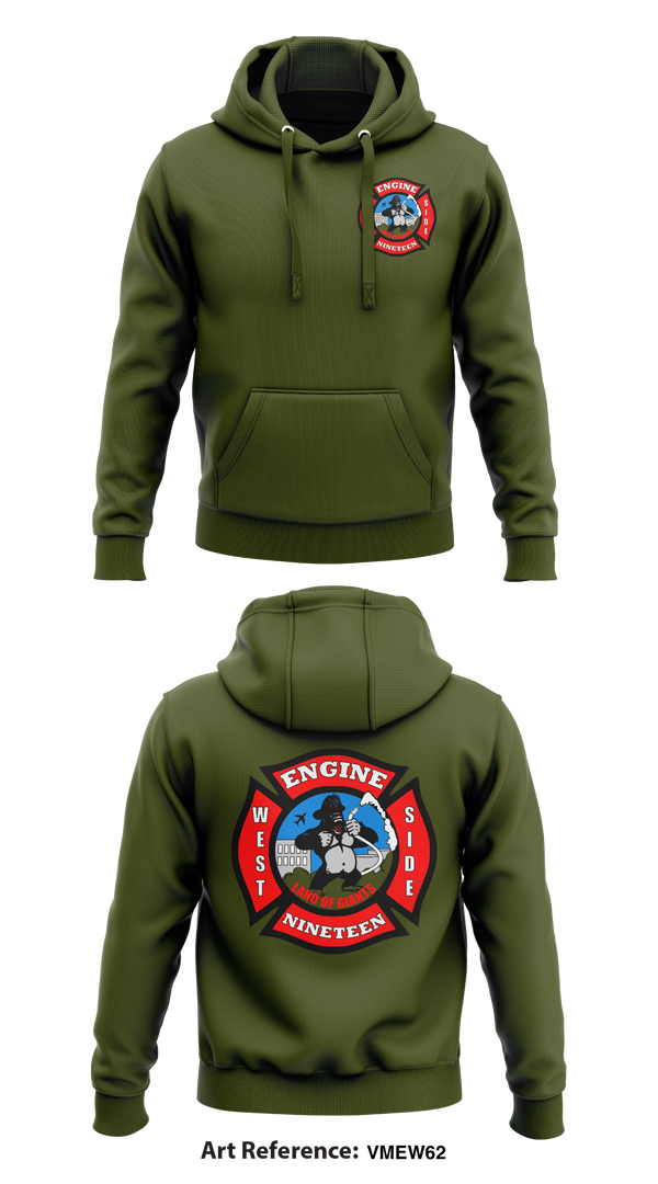 Hoodie, Station 19, Fire Department, Teamtime, Team time, sublimation, custom sports apparel, team uniforms, spirit wear, spiritwear, sports uniforms, custom shirts, team store, custom team store, fundraiser sports, apparel fundraiser