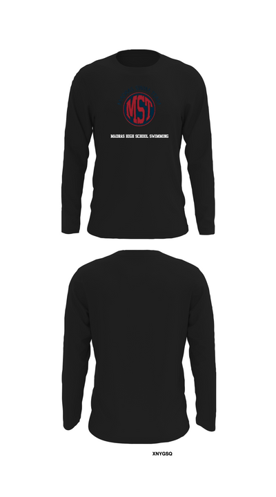 Madras High School Swimming 75031582 Long Sleeve Performance Shirt 13