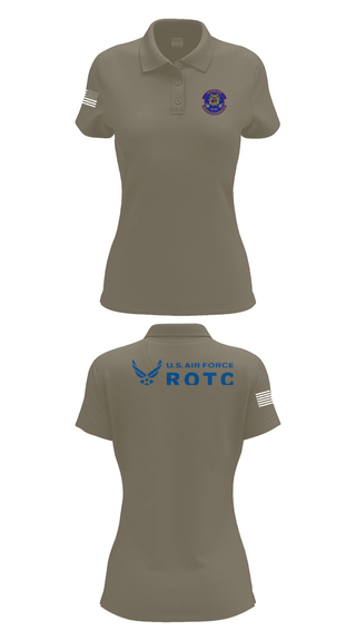 Womens Short Sleeve Performance Polo, Detachment 035, Air Force, Teamtime, Team time, sublimation, custom sports apparel, team uniforms, spirit wear, spiritwear, sports uniforms, custom shirts, team store, custom team store, fundraiser sports, apparel fundraiser