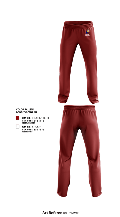 Cobden High School Basketball 93415192 Sweatpants - 1