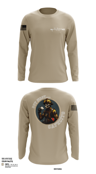 Long Sleeve Performance Shirt, 91 Bravo, Fire Department, Teamtime, Team time, sublimation, custom sports apparel, team uniforms, spirit wear, spiritwear, sports uniforms, custom shirts, team store, custom team store, fundraiser sports, apparel fundraiser