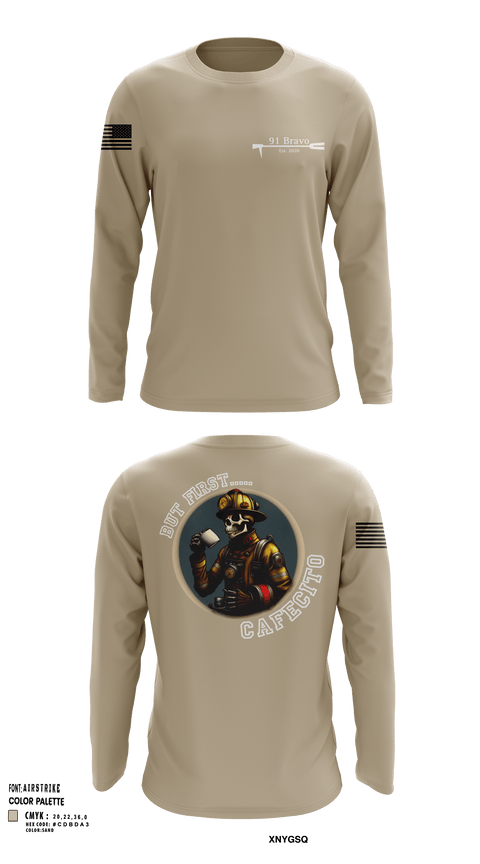 Long Sleeve Performance Shirt, 91 Bravo, Fire Department, Teamtime, Team time, sublimation, custom sports apparel, team uniforms, spirit wear, spiritwear, sports uniforms, custom shirts, team store, custom team store, fundraiser sports, apparel fundraiser