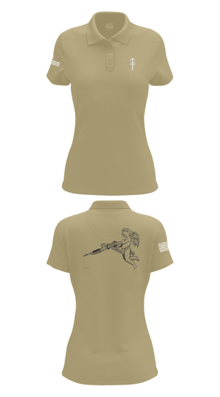 Women's Short Sleeve Performance Polo, 2/2 3rd PLT Weapon SquadE TRP 3RD PLT WEAPONS SQUAD, Army, Teamtime, Team time, sublimation, custom sports apparel, team uniforms, spirit wear, spiritwear, sports uniforms, custom shirts, team store, custom team store, fundraiser sports, apparel fundraiser