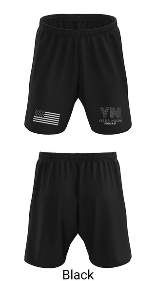 Athletic Shorts With Pockets, YESSIR NOSIR PODCAST, , Teamtime, Team time, sublimation, custom sports apparel, team uniforms, spirit wear, spiritwear, sports uniforms, custom shirts, team store, custom team store, fundraiser sports, apparel fundraiser