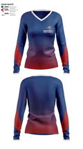 undefined Women's Long Sleeve V-neck Shirt - 1