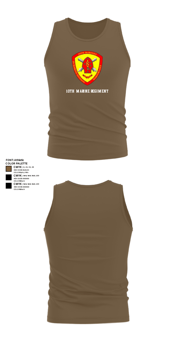 Tank Top, 10th Marine Regiment, Marines, Teamtime, Team time, sublimation, custom sports apparel, team uniforms, spirit wear, spiritwear, sports uniforms, custom shirts, team store, custom team store, fundraiser sports, apparel fundraiser