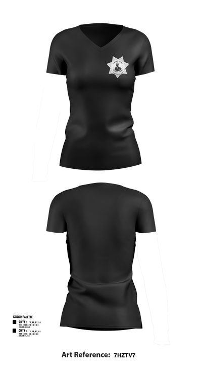 Lil Ray's Holster Co. 42108552 Women's Short Sleeve V-neck Shirt - 103