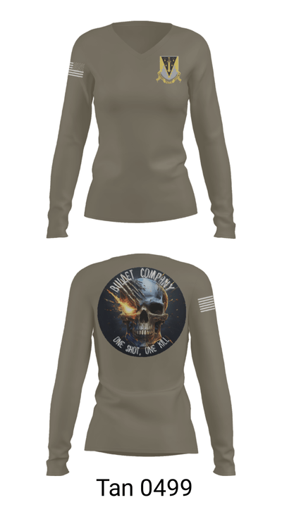 USMAPS AY 25 34180686 Women's Long Sleeve V-neck Shirt - 77