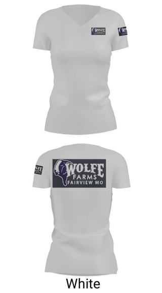 Women's Short Sleeve Vneck Shirt, Wolfe FarmsWolfe Farms, , Teamtime, Team time, sublimation, custom sports apparel, team uniforms, spirit wear, spiritwear, sports uniforms, custom shirts, team store, custom team store, fundraiser sports, apparel fundraiser