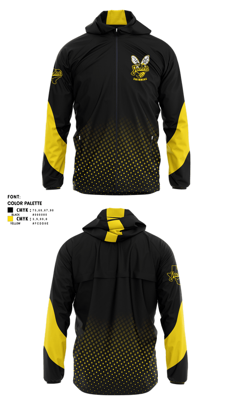Windbreaker, Denison High School Swimming, Swimming, Teamtime, Team time, sublimation, custom sports apparel, team uniforms, spirit wear, spiritwear, sports uniforms, custom shirts, team store, custom team store, fundraiser sports, apparel fundraiser
