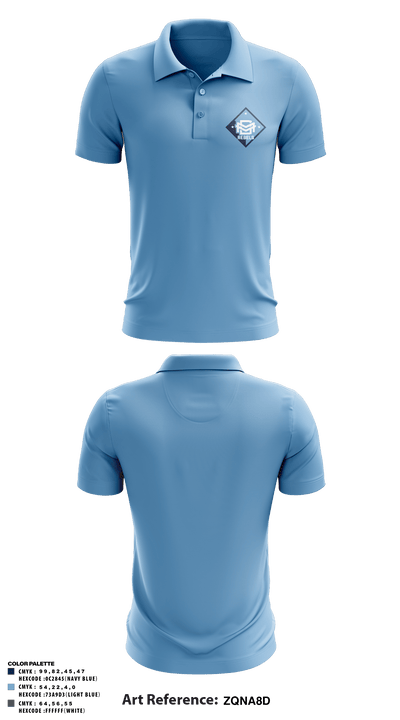 DMV Rebels Basketball Club 74789551 Short Sleeve Performance Polo - 3