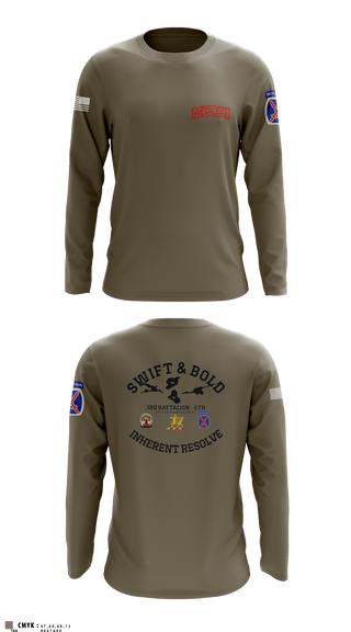 Long Sleeve Performance Shirt, Bravo bulls3-6 fa, Army, Teamtime, Team time, sublimation, custom sports apparel, team uniforms, spirit wear, spiritwear, sports uniforms, custom shirts, team store, custom team store, fundraiser sports, apparel fundraiser