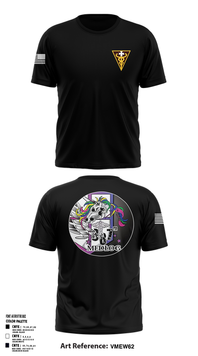 387 Medical Logistics Company 33490288 Old School Cotton Feel Shirt - 1