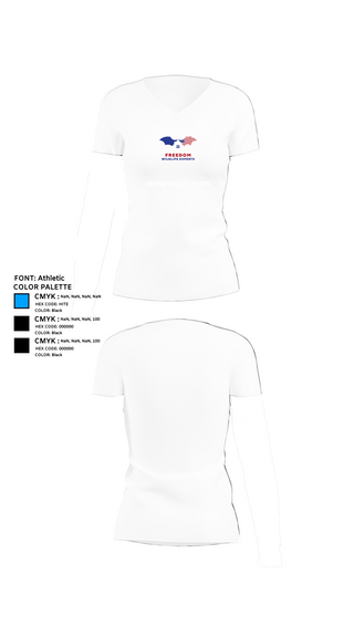 Womens Short Sleeve Vneck Shirt, FREEDOM WILDLIFE EXPERTS, , Teamtime, Team time, sublimation, custom sports apparel, team uniforms, spirit wear, spiritwear, sports uniforms, custom shirts, team store, custom team store, fundraiser sports, apparel fundraiser