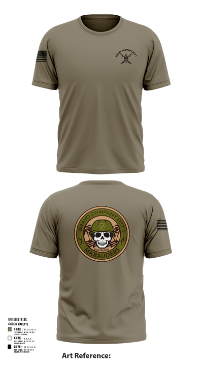 Bravo Company Det 1 Recruiting and Retention Battalion 79622456 Short Sleeve Performance Shirt - 127