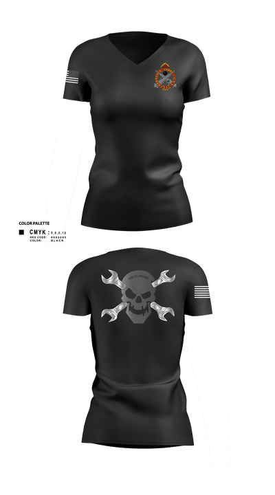 758th SMC 429395 Women's Short Sleeve V-neck Shirt - 3