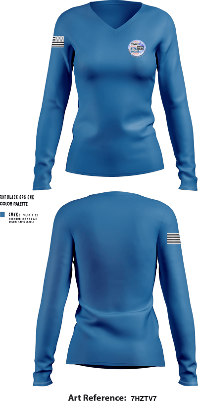 POLARS 40984868 Women's Long Sleeve V-neck Shirt - 104