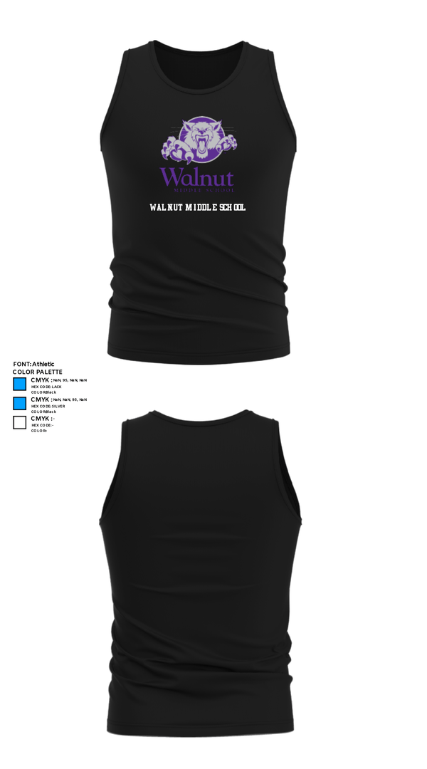 Tank Top, Walnut Middle School, Spirit Store, Teamtime, Team time, sublimation, custom sports apparel, team uniforms, spirit wear, spiritwear, sports uniforms, custom shirts, team store, custom team store, fundraiser sports, apparel fundraiser