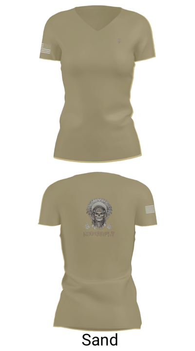 1/149th BCO INF REG 3rd PLT 77342466 Women's Short Sleeve V-neck Shirt - 88