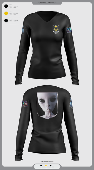 Womens Long Sleeve Vneck Shirt, SVR Private Security Service, , Teamtime, Team time, sublimation, custom sports apparel, team uniforms, spirit wear, spiritwear, sports uniforms, custom shirts, team store, custom team store, fundraiser sports, apparel fundraiser