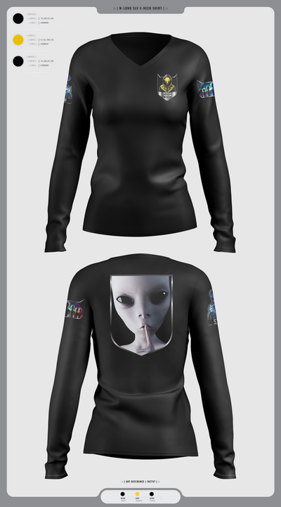 SVR Private Security Service 96742795 Women's Long Sleeve V-neck Shirt - 1