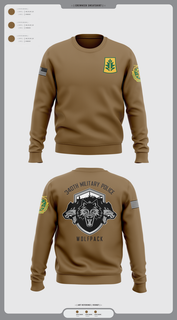 Crew Neck Sweatshirt, 340th mp, , Teamtime, Team time, sublimation, custom sports apparel, team uniforms, spirit wear, spiritwear, sports uniforms, custom shirts, team store, custom team store, fundraiser sports, apparel fundraiser