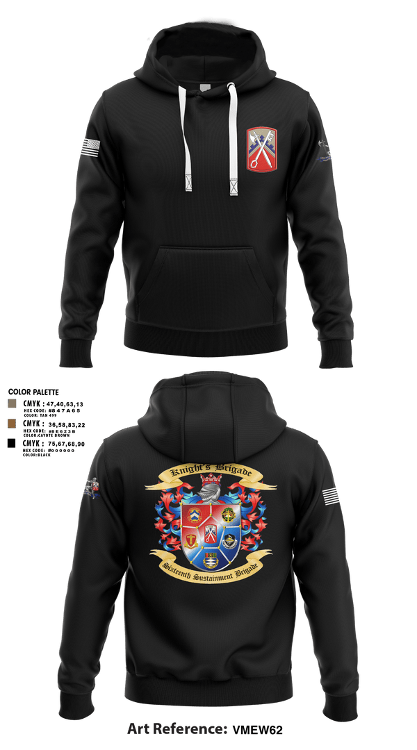 Hoodie, 16th Sustainment Brigade, Army, Teamtime, Team time, sublimation, custom sports apparel, team uniforms, spirit wear, spiritwear, sports uniforms, custom shirts, team store, custom team store, fundraiser sports, apparel fundraiser