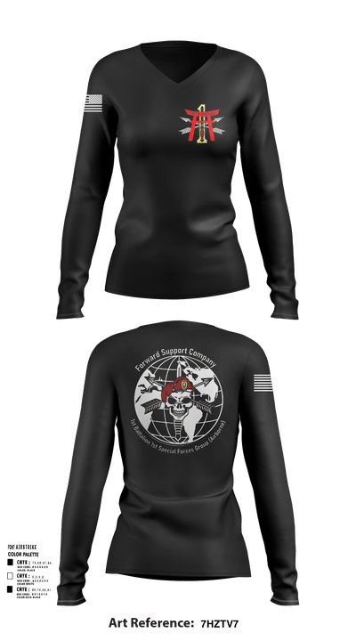 FSC 1-1SFG 4973174 Women's Long Sleeve V-neck Shirt -1 137