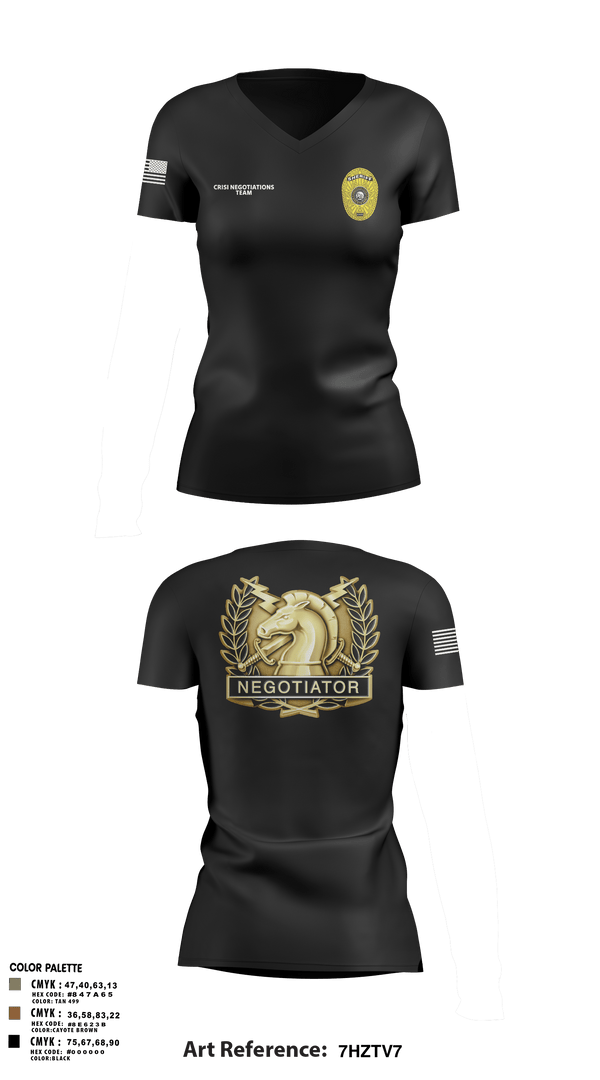 Womens Short Sleeve Vneck Shirt, HCSO CNT, Police, Teamtime, Team time, sublimation, custom sports apparel, team uniforms, spirit wear, spiritwear, sports uniforms, custom shirts, team store, custom team store, fundraiser sports, apparel fundraiser