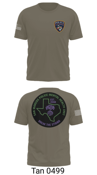 Short Sleeve Performance Shirt, SMPD Mental Health Unit, Police, Teamtime, Team time, sublimation, custom sports apparel, team uniforms, spirit wear, spiritwear, sports uniforms, custom shirts, team store, custom team store, fundraiser sports, apparel fundraiser
