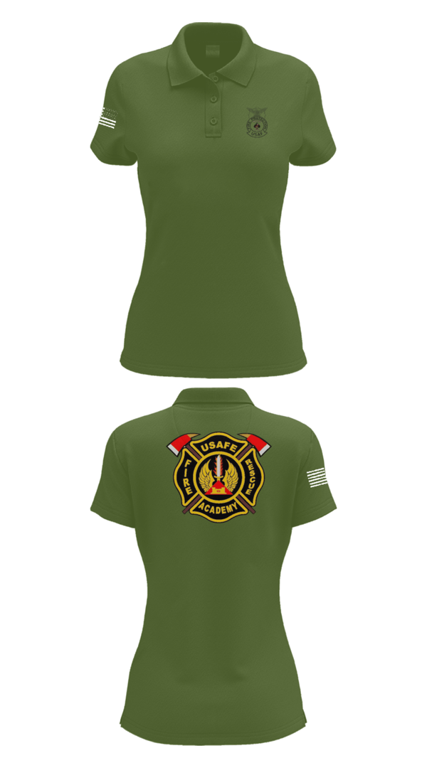 Women's Short Sleeve Performance Polo, 435th CTS, Air Force, Teamtime, Team time, sublimation, custom sports apparel, team uniforms, spirit wear, spiritwear, sports uniforms, custom shirts, team store, custom team store, fundraiser sports, apparel fundraiser