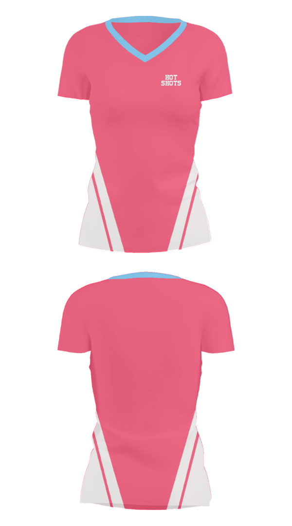 Women's Short Sleeve Vneck Shirt, Hot Shots, Women's Basketball, Teamtime, Team time, sublimation, custom sports apparel, team uniforms, spirit wear, spiritwear, sports uniforms, custom shirts, team store, custom team store, fundraiser sports, apparel fundraiser