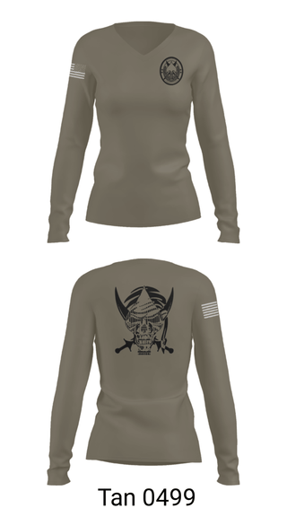 Women's Long Sleeve Vneck Shirt, , Army, Teamtime, Team time, sublimation, custom sports apparel, team uniforms, spirit wear, spiritwear, sports uniforms, custom shirts, team store, custom team store, fundraiser sports, apparel fundraiser